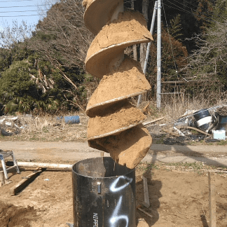 鋼管内部の掘削